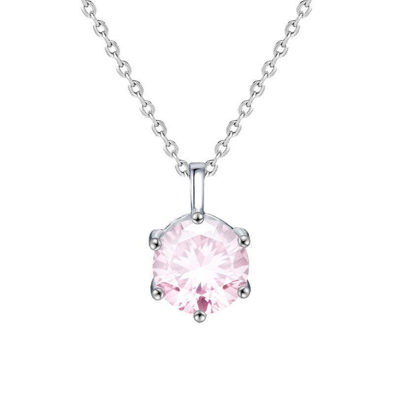 Moissanite Diamond Necklace Silver