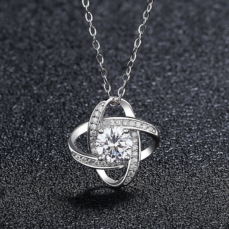 Full Diamond Four-Leaf Clover Necklace