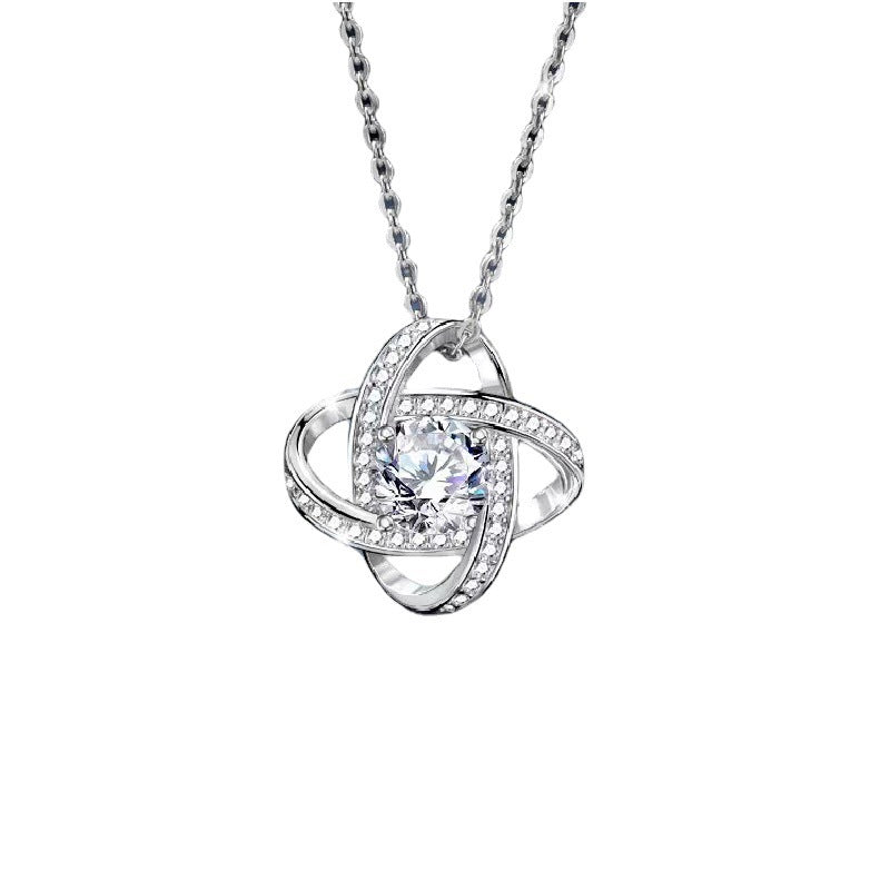 Full Diamond Four-Leaf Clover Necklace