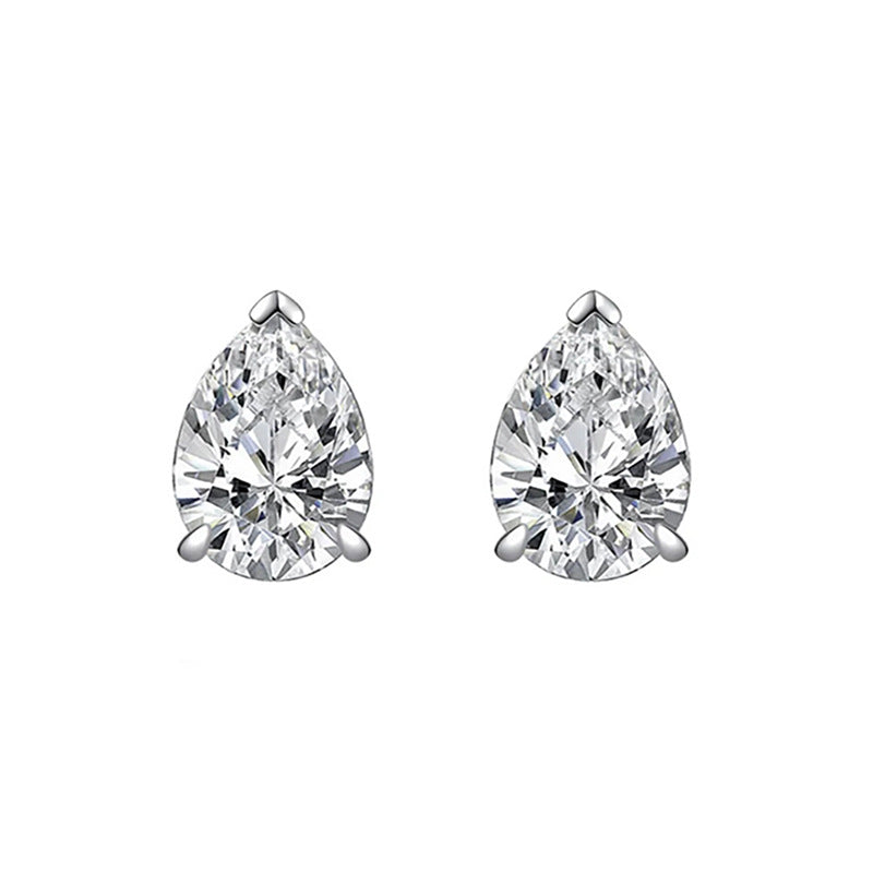 Exquisite flashing water drop stud earrings