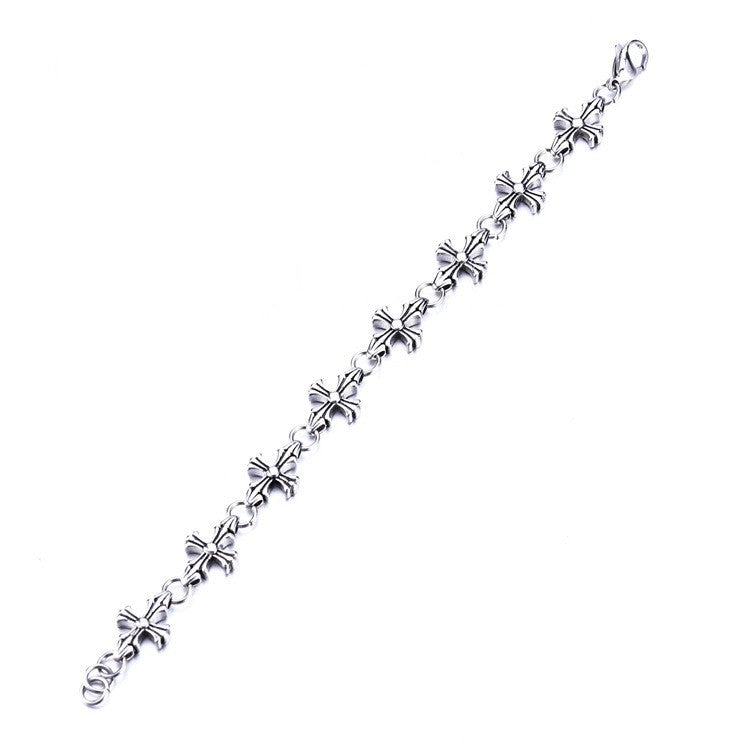 Street hip-hop retro versatile cross bracelet
